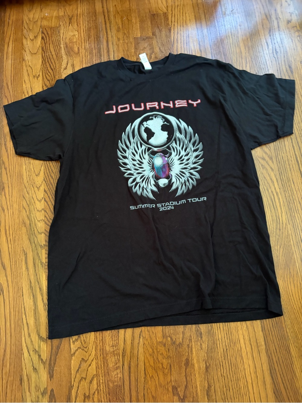 Journey Black Short-Sleeve Graphic Tour T-Shirt *7